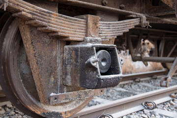 axles, obsolete, chassis, system, object, spring, car, rail, machine, industrial, equipment, dirty, detail, antique, metallic, rolling, vibration, absorber, rustic, wagon, bogie, technology, track, he