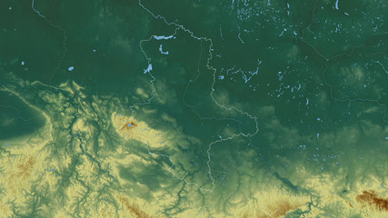 Sachsen-Anhalt, Germany - outlined. Relief