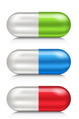 Pill set. Vector illustration