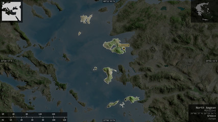 North Aegean, Greece - composition. Satellite