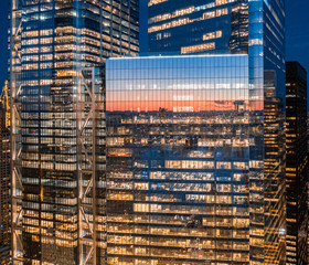 Aerial photograph of New York Skyline, Manhattan financial District