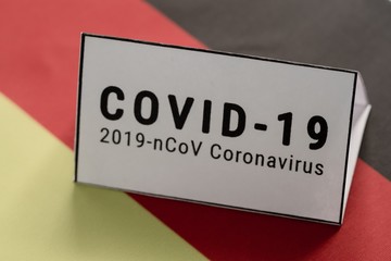 Quarantine sign virus pandemic coronavirus,  germany.