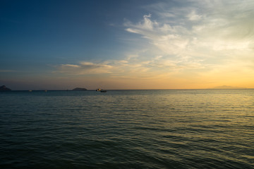 Fototapeta na wymiar Sunset scape at the sea. 