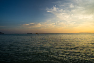 Sunset scape at the sea. 