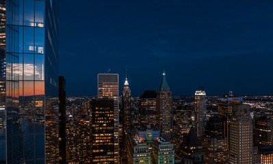 Aerial photograph of New York Skyline, Manhattan financial District