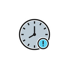 Delay icon design isolated on white background. Vector illustration