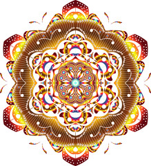 Vector Beautiful Mandala,Mandalas for coloring book,Round gradient mandala on white isolated background. Mandala with floral patterns. Yoga template, Mandala with floral patterns. Yoga template