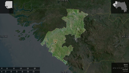 Boké, Guinea - composition. Satellite
