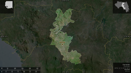 Faranah, Guinea - composition. Satellite