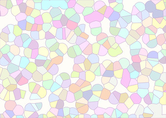 Fototapeta premium Abstract pastel color geometric flat elements of pattern dots. Various circle shapes of colorful seamless background. Modern design poster and cover template. Vector illustration.