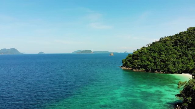 view of the sea and mountains, Nyaung oo Phe, Myanmar