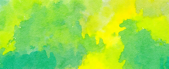 Abstract watercolor on white background.The color splashing on the paper.It is a hand drawn. - Illustration	