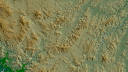 El Paraíso, Honduras - outlined. Physical