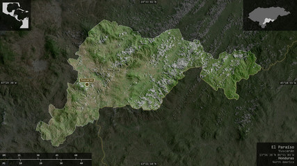 El Paraíso, Honduras - composition. Satellite