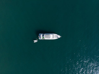 boat in  blue water