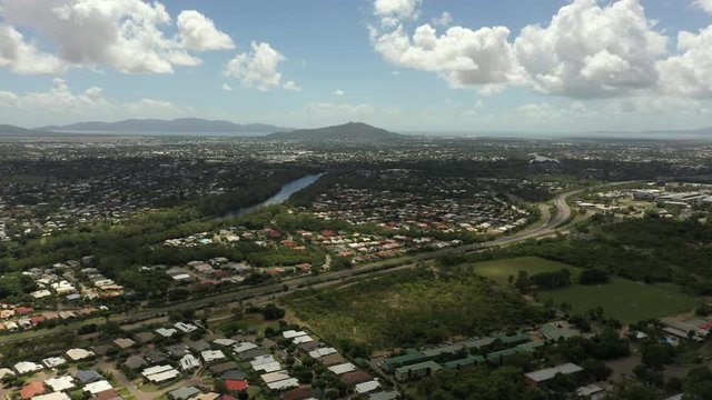 Townsville City & Landscape Aerial - 4k 30fps