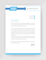 Cyan Color Unique style letter head templates for your Business.