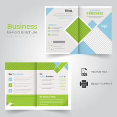  Corporate & Business Concept Bi-fold Brochure Template Design.