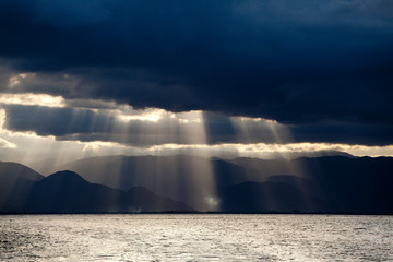 Naklejka premium After storm rays of light