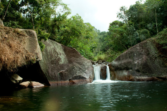Pure water at well of marimbondo waterfall