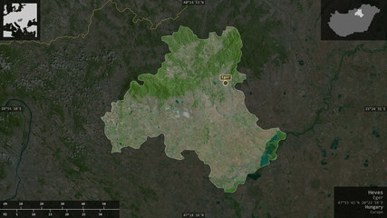 Heves, Hungary - composition. Satellite