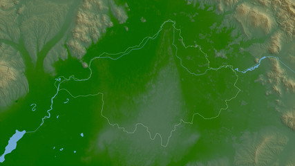 Szabolcs-Szatmár-Bereg, Hungary - outlined. Physical