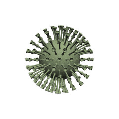 Coronavirus 2019 3D rendering.Dangerous people corona virus