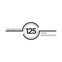 125 anniversary ribbon letter