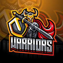 Warriors esport mascot logo design © Visink.art