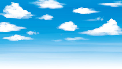 青空のアクリルぼかしベクター背景イラスト