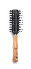 Hair brush on white background