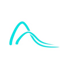 A wave logo
