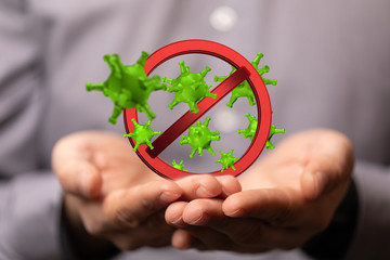 epidemic coronavirus 2019-nCoV 3d protection.