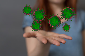 Corona Virus Healthcare Concept. Coronavirus protection Pandemic Sars Fever.