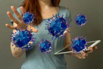 Corona Virus Healthcare Concept. Coronavirus protection Pandemic Sars Fever.