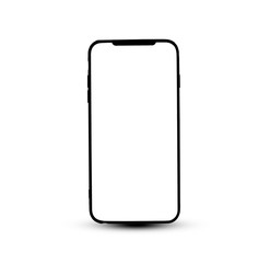 Mobile smart phone on white background technology