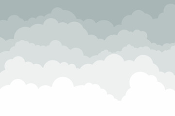 Black sky background with clouds. Vector illustration. EPS 10
