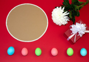 Holiday card for Easter, template, banner, copy Space