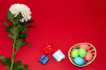 Holiday card for Easter, template, banner, copy Space