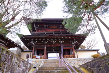 well preserved traditional temple in old town area of Hida-Takayama, Gifu, Takayama, Japan