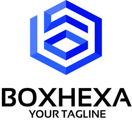 box hexagon - logo template