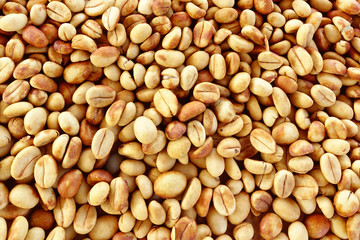  Close up of coffee beans for background                                