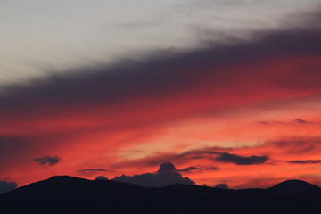 Early spring sunsets in the island of Crete