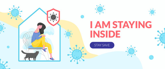 Stay Inside Banner Template