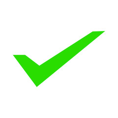 Green check mark icon. Tick symbol in green color, vector illustration. eps 10