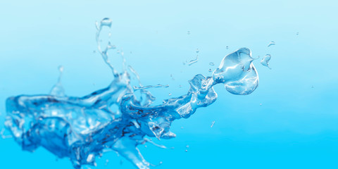 Naklejka na ściany i meble Wasser – Splash und Tropfen mit Schärfentiefe
