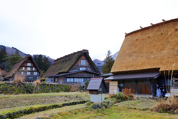 Fototapeta na wymiar Historical village of Shirakawa-go. Shirakawa-go listed as one of Japan s UNESCO World Heritage Sites located in Gifu Prefecture, Japan.