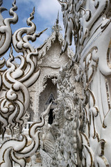 detail of white temple chiang rai