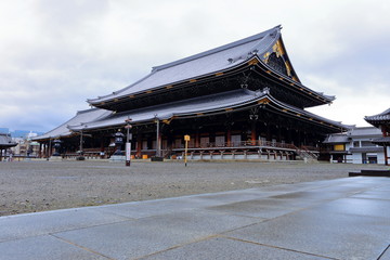 Higashi Honganji Goeido temple, the head temple of the Otani faction of Jodo-shin Buddhism in Kyoto Japan