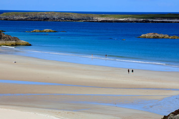 Durness -  (Scotland), UK - August 11, 2018: The beaches at Durness peninsula, Scotland, Highlands, United Kingdom